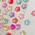 Perles de fleurs acryliques dorées à deux tons