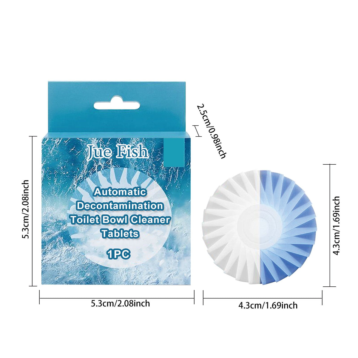 JUE FISH Bloc de nettoyage des toilettes