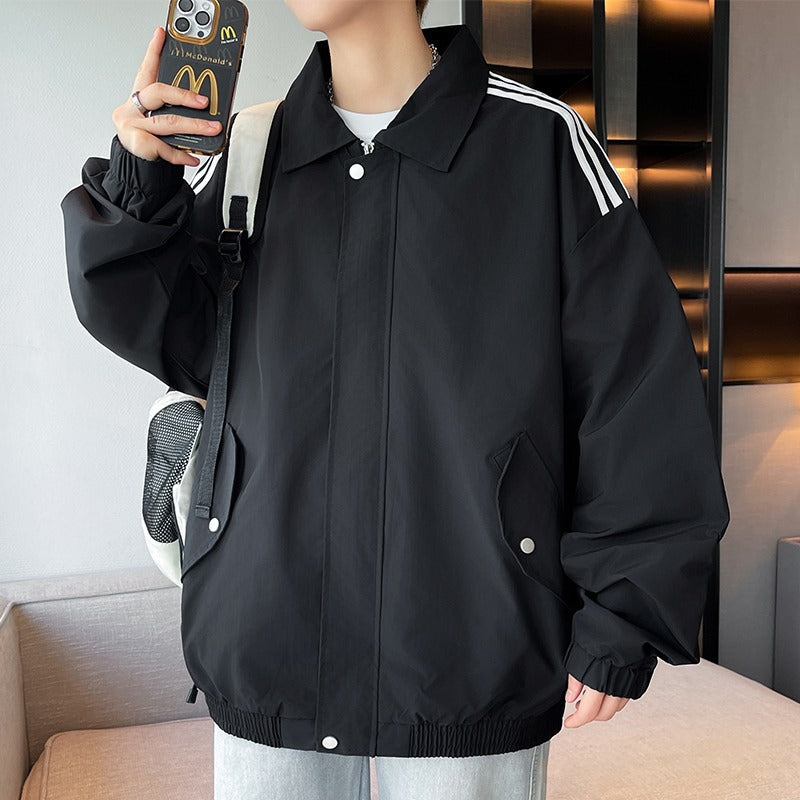 AutomneHiver homme Veste de sport mode et élégante avec trois bandes