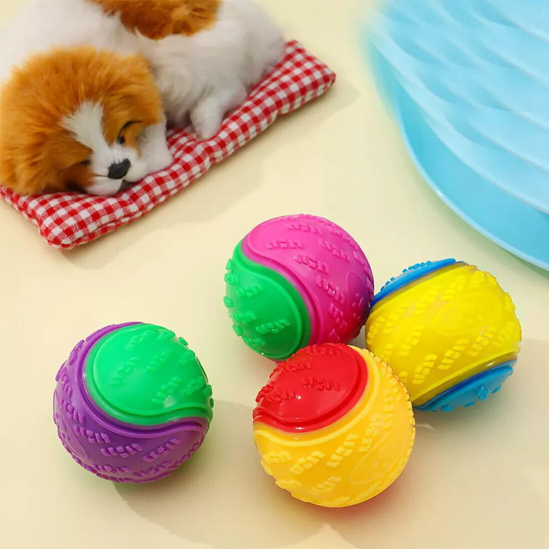 Scooby-Doo Squeaky durable Set de 8 boules de chien pour le nettoyage des dents Interactive UK