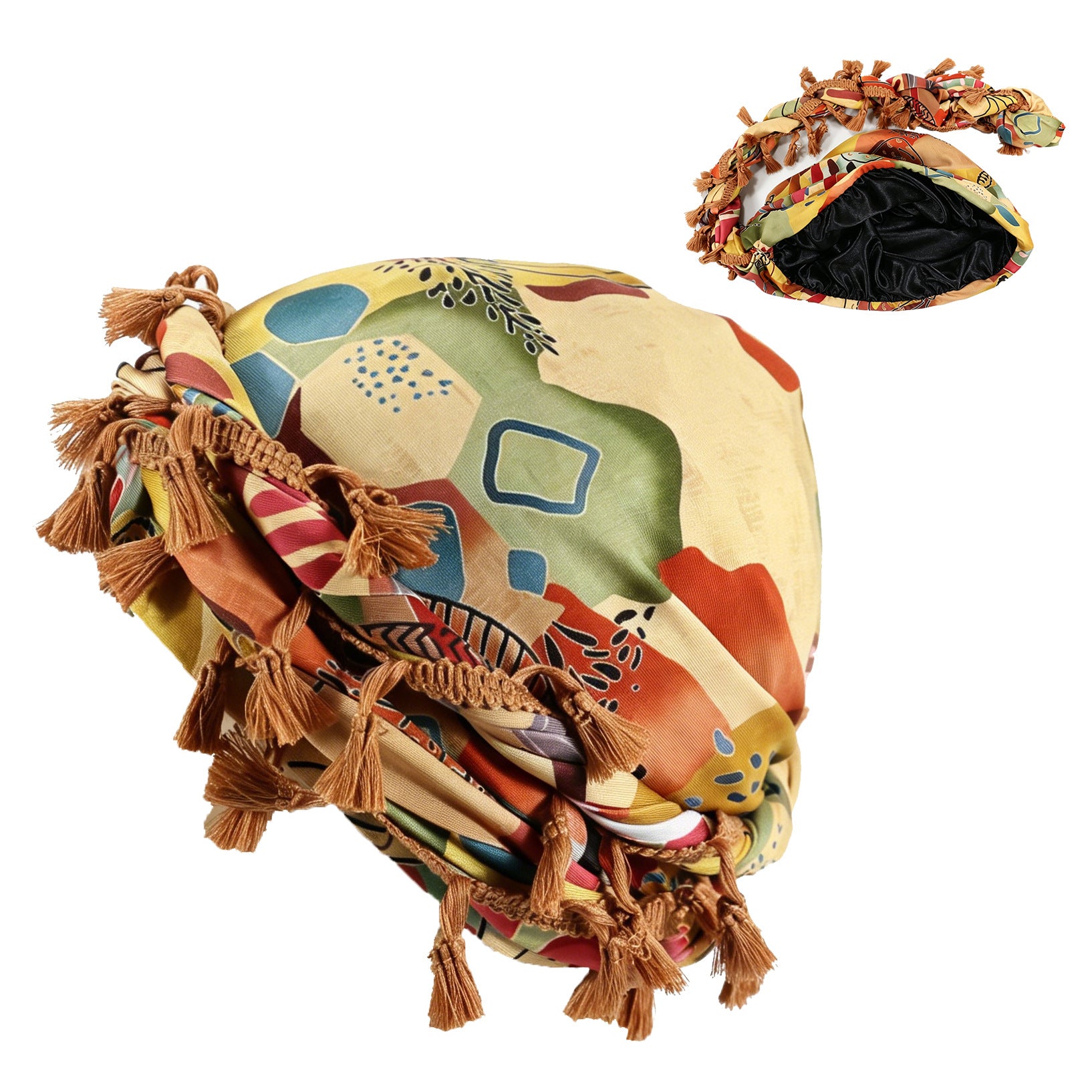 Sports de plein air Paisley Turban Hat Cashew Flower Print Turban Hip-hop Hip-hop Twist
