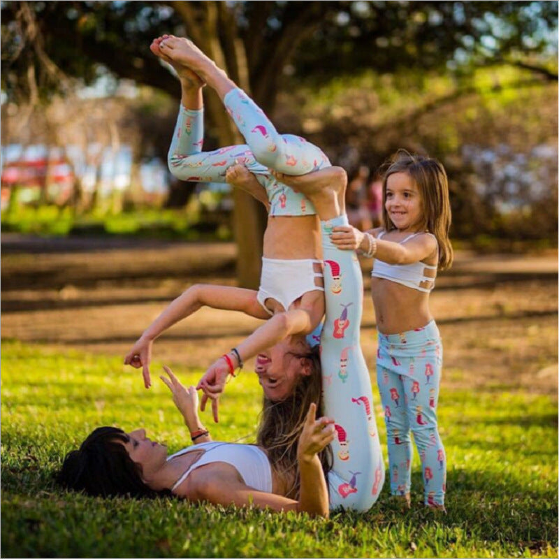 Danse fitness parent-enfant costume de yoga