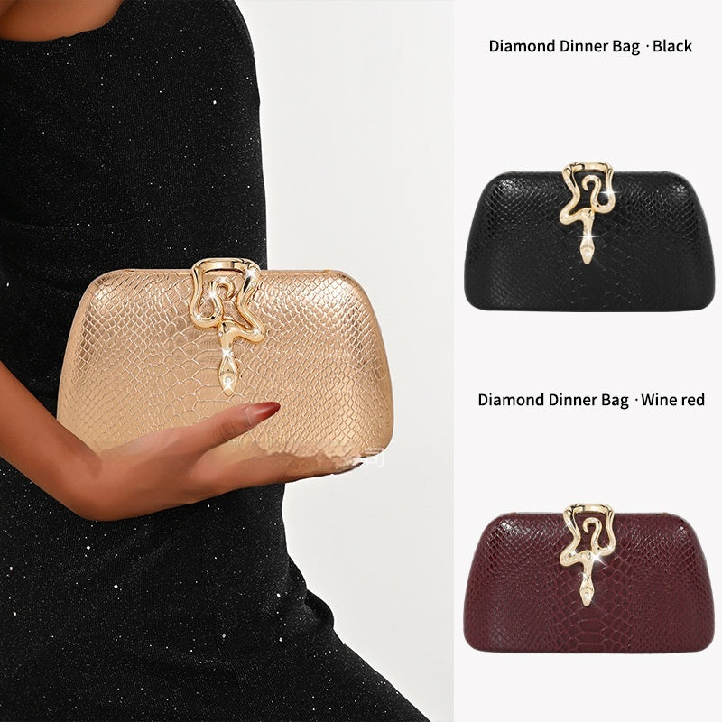 Femmes Stylish Snake-Print Tote du soir avec un flair européen-américain sophistiqué