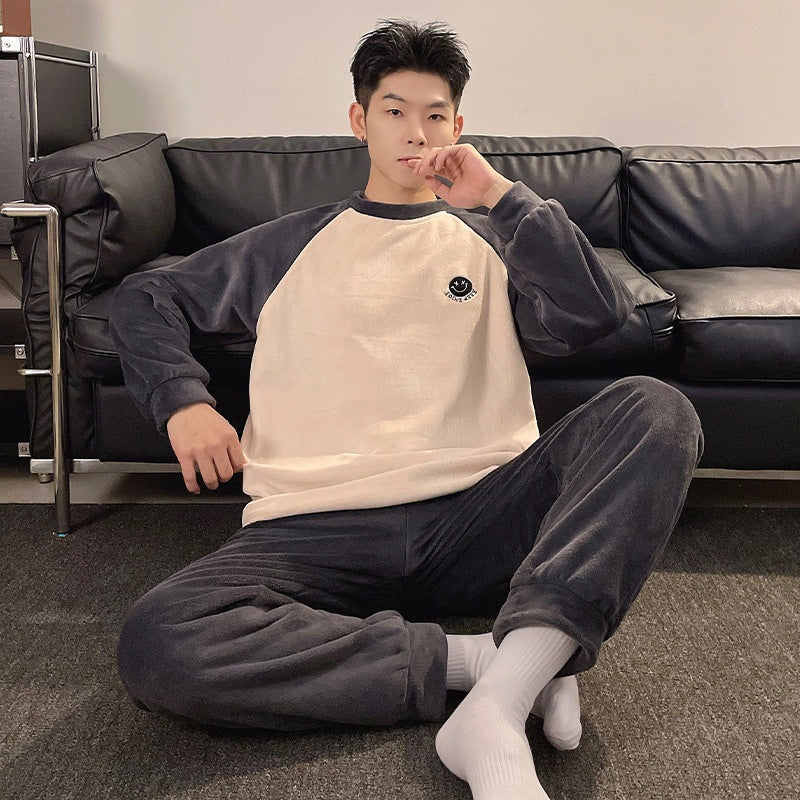 Pyjama d'hiver en peluche pour hommes