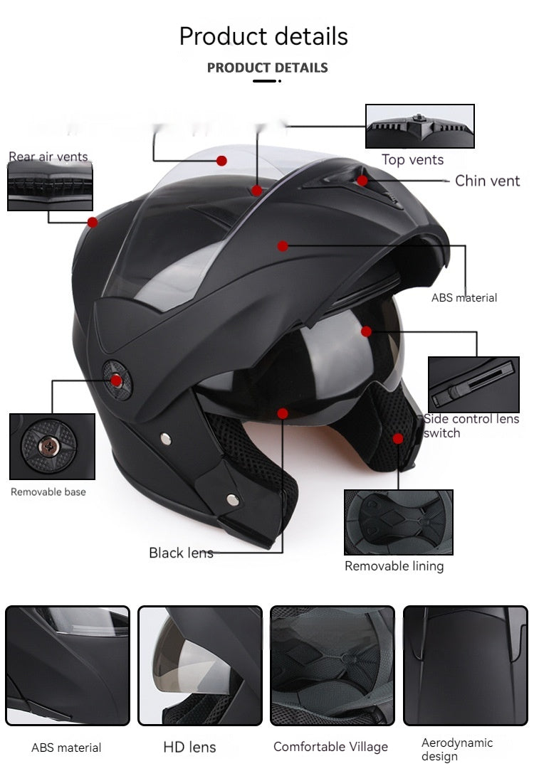 Motorcycle électrique double objectif exposé hommes et femmes casque de moto