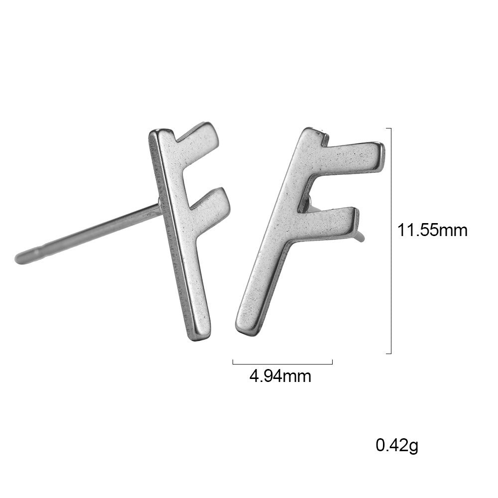 Boucles d'oreilles Nordic Rune en acier inoxydable
