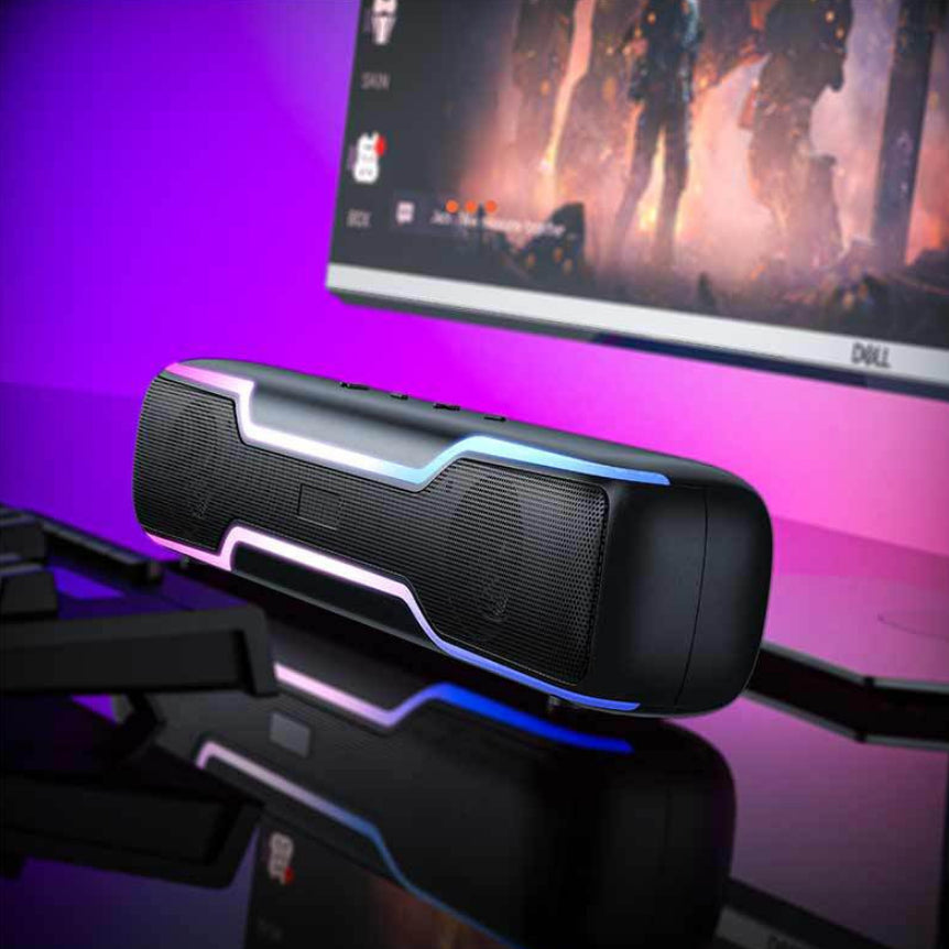 Wireless Card U Disk Magic Color RGB Lamp Strip Haut-parleur Bluetooth