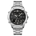 Montre en acier multifonctionnel pour hommes Double Display Sports