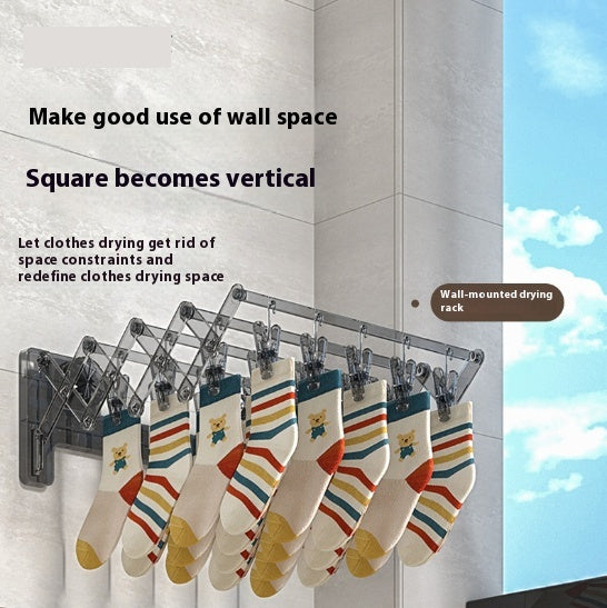 Chaussettes de coupe d'aspiration Rack de serviette sans punch de séchage pliable