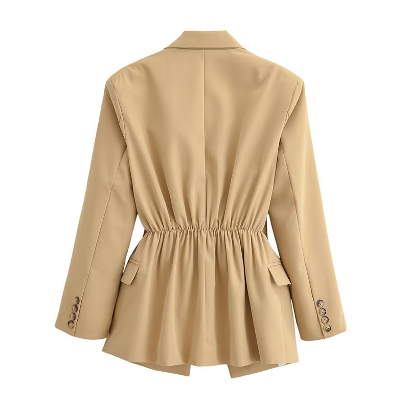 Veste mode à manches longues à manches longues Lapel Slim-fit