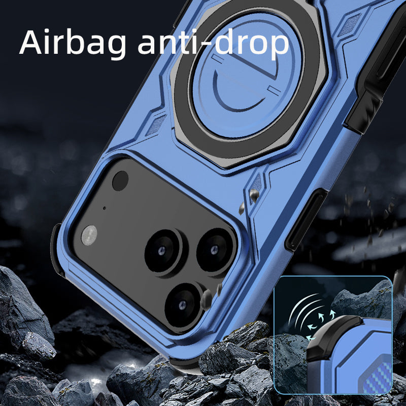 Pour I Téléphone 17 Pro Couverture de téléphone Shockproof Kickstand robuste magnétique