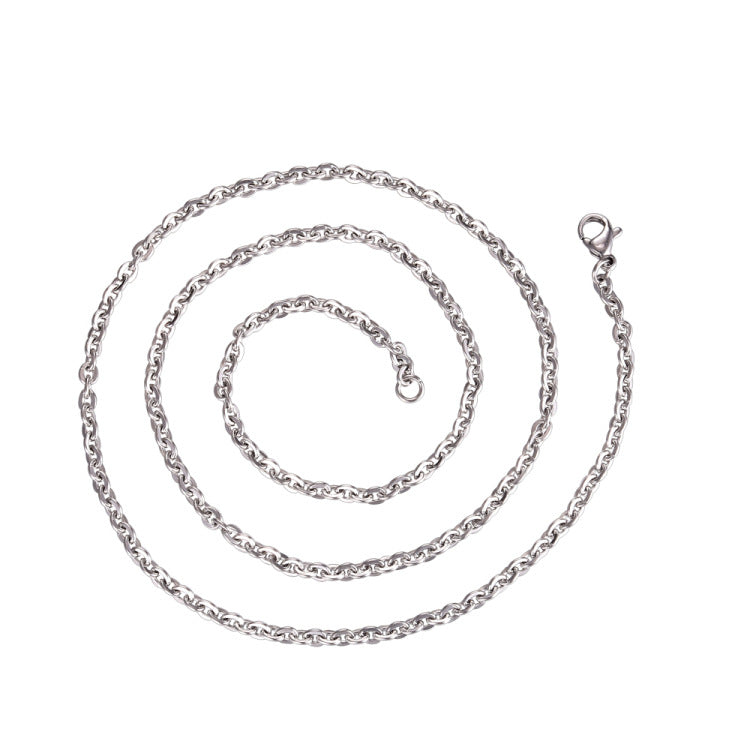 Mère et fille collier en acier inoxydable carte armée