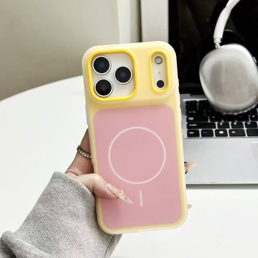 Cas de téléphone magnétique bi-en-un couleur de bonbons