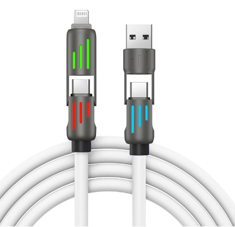 240W lumière respirante colorée ligne de charge rapide quatre-en-un