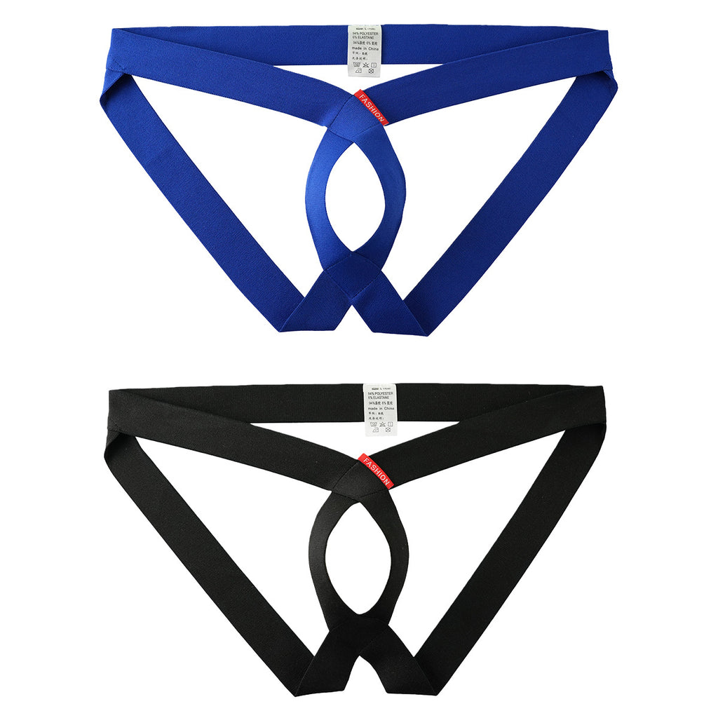 Hommes Sexy Hollowed-out slips personnalisés Stylish T-back Thongs élégants pour un bold moderne