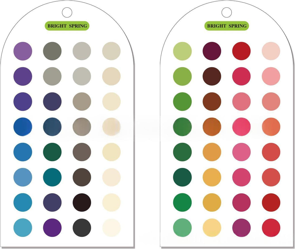 Palette couleur acrylique et carte d'analyse de couleur