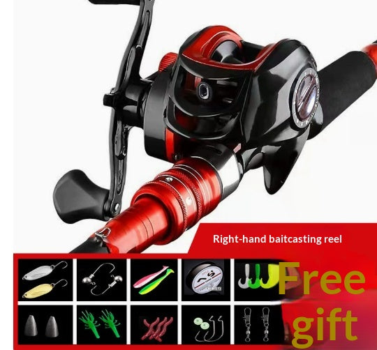 Poignée de bobine simple Spinning Rod de pêche avec une poignée droite et une bobine de baitcasting