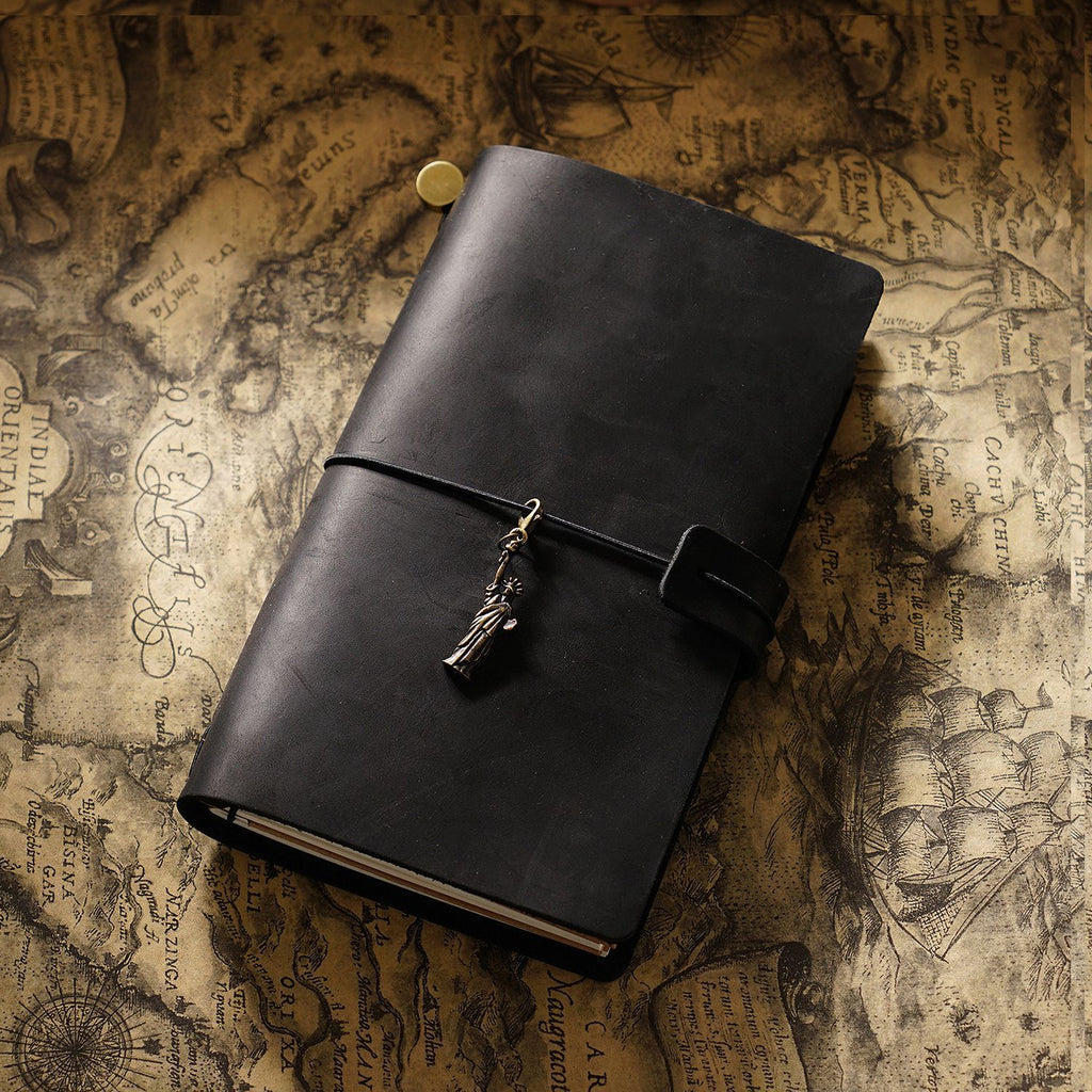 Carnet de voyage Cowhide Leather Journal Vintage