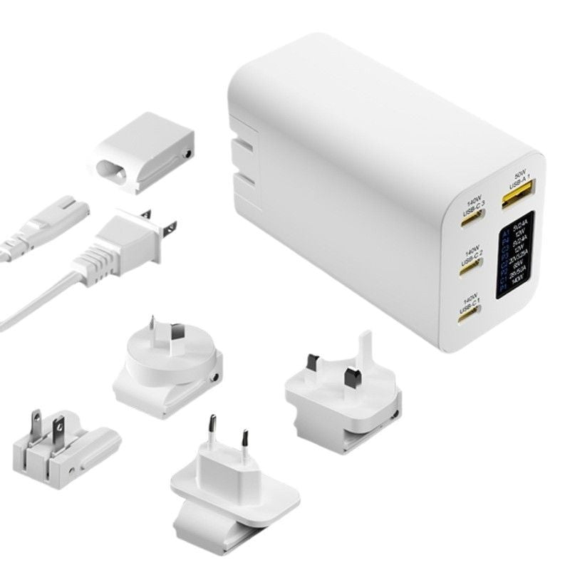 Sleek and portable fast charger with color digital display