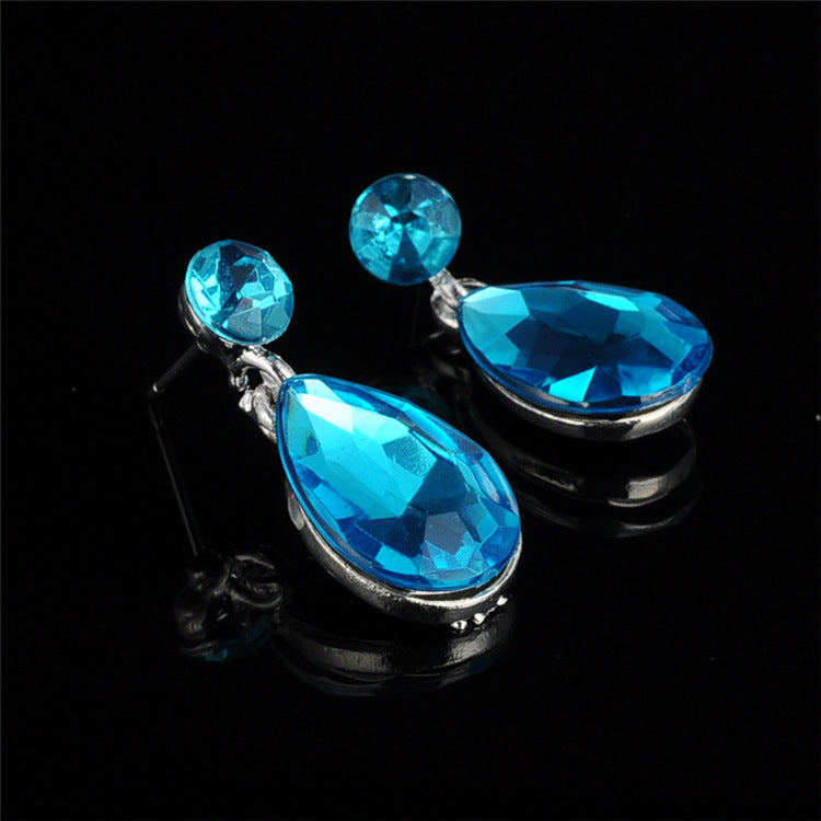 Commerce extérieur explosion mariée alliage de diamants collier boucles d'oreilles ensemble bijoux de mariage et jewe