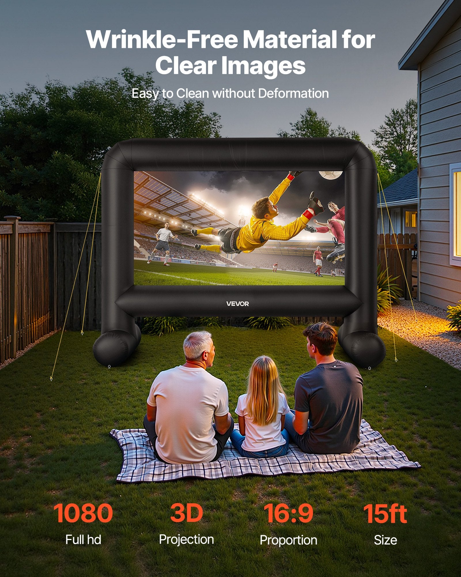 Écran de film gonflable 15FT