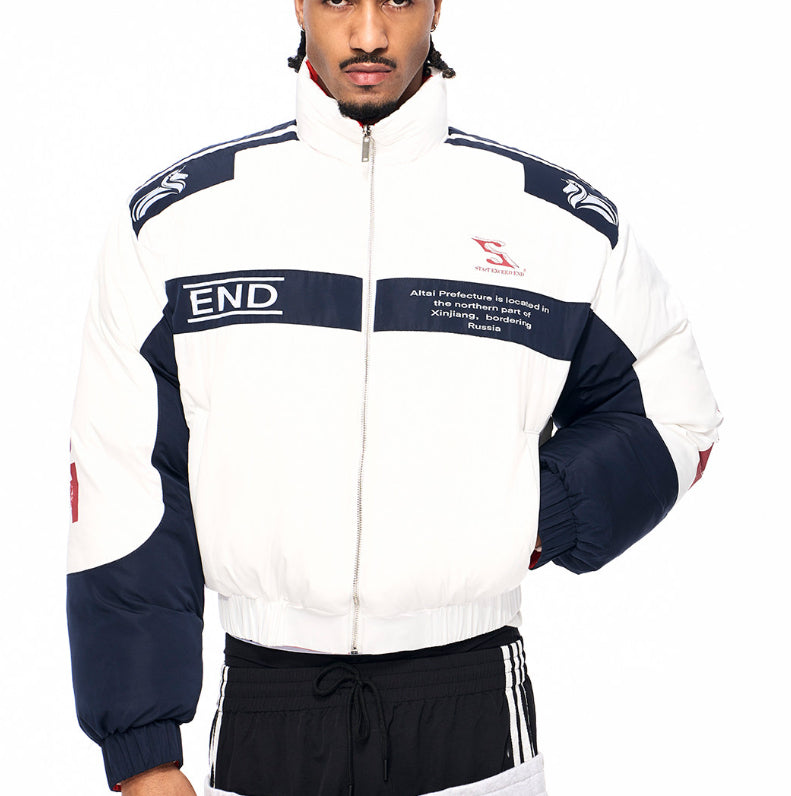Veste de protection matelassée pour hommes avec un design imprimé