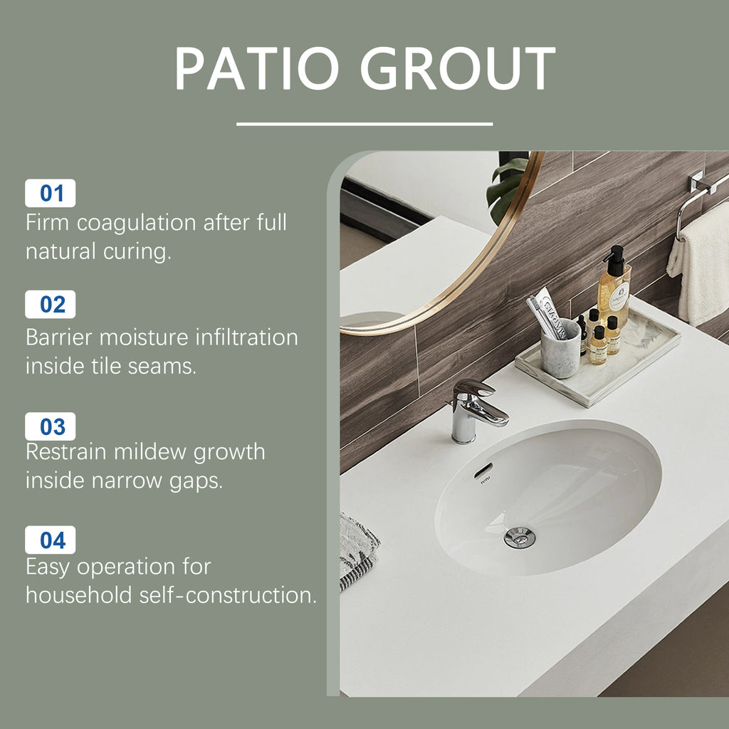 Light gray tile grouting