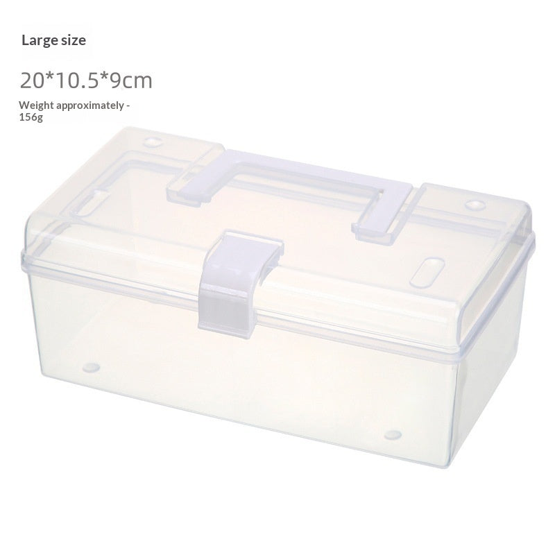 Maison Boîte de stockage transparente Bureau plastique Organisateur