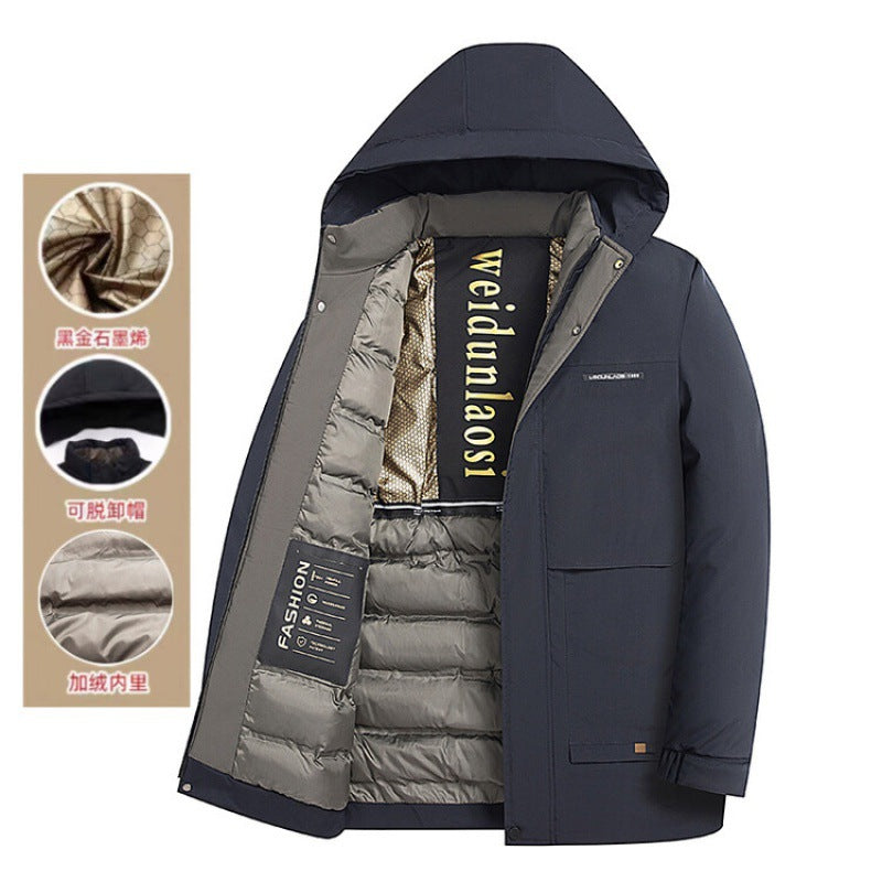 Veste rembourrée en velours d'hiver pour hommes Business Casual Down Coton rembourré