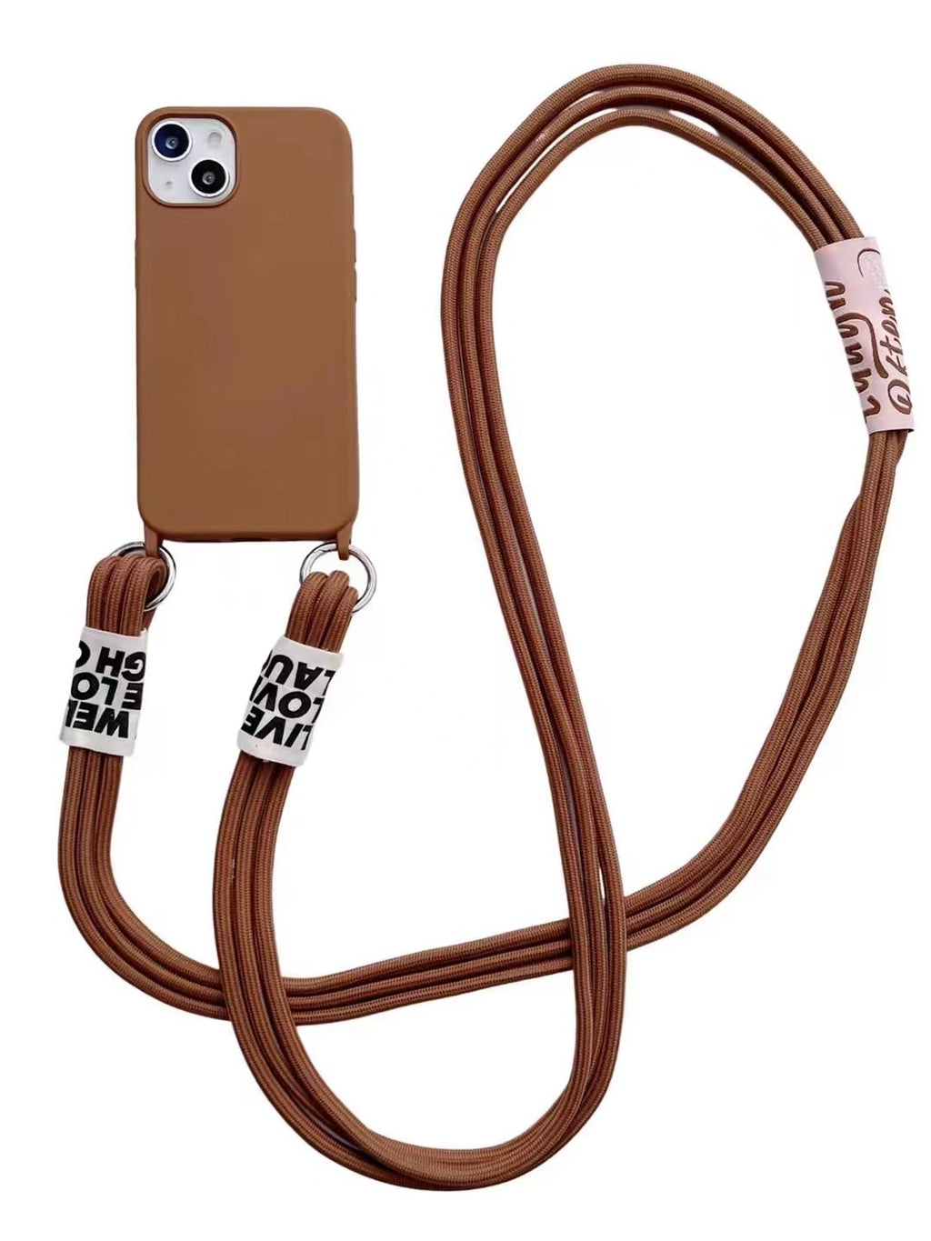 Boîtier de téléphone en silicone liquide à longue bande diagonale