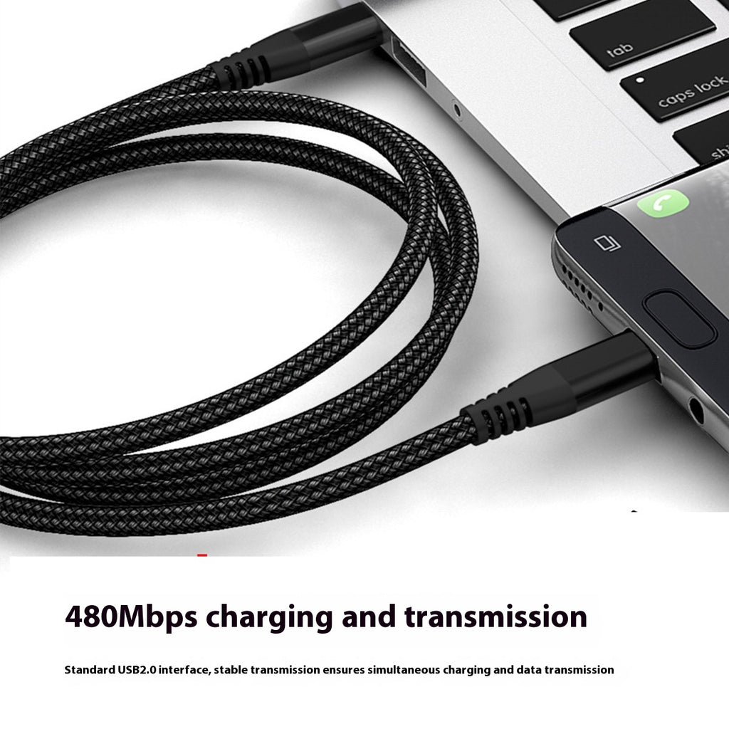 Câble de charge rapide de typec double tressé