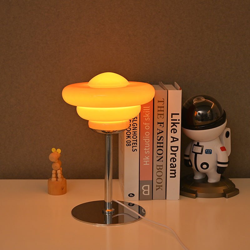 Lampe de table de comptoir de chevet mi-ancienne