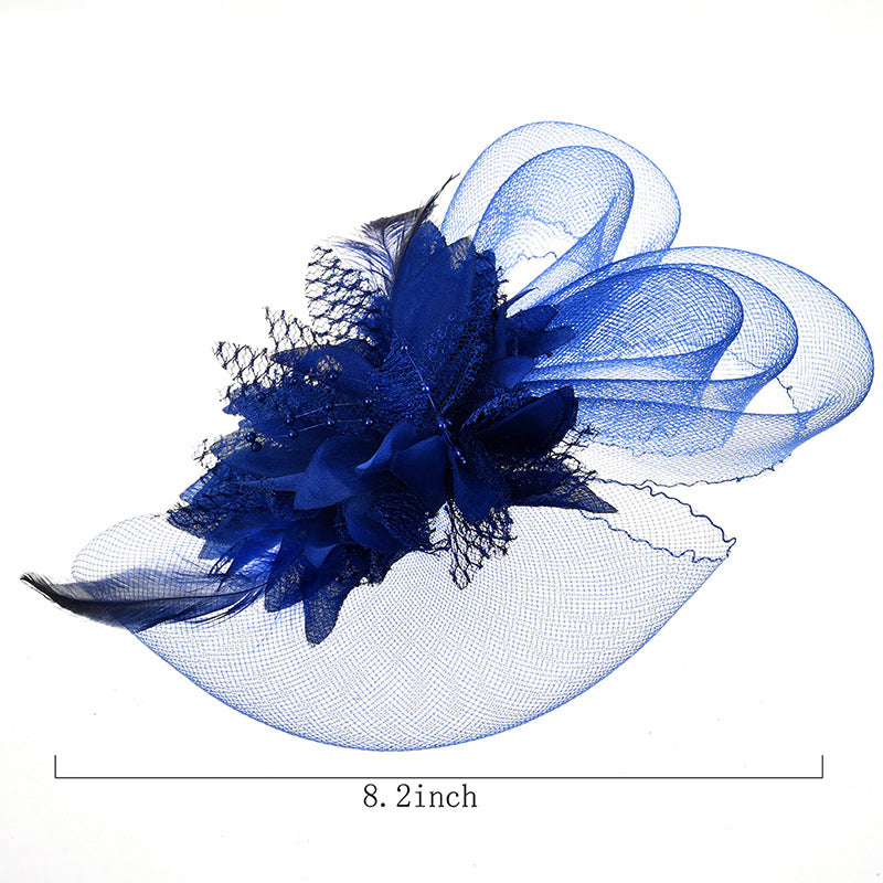 Fleur de tête de maille de plume de mariée