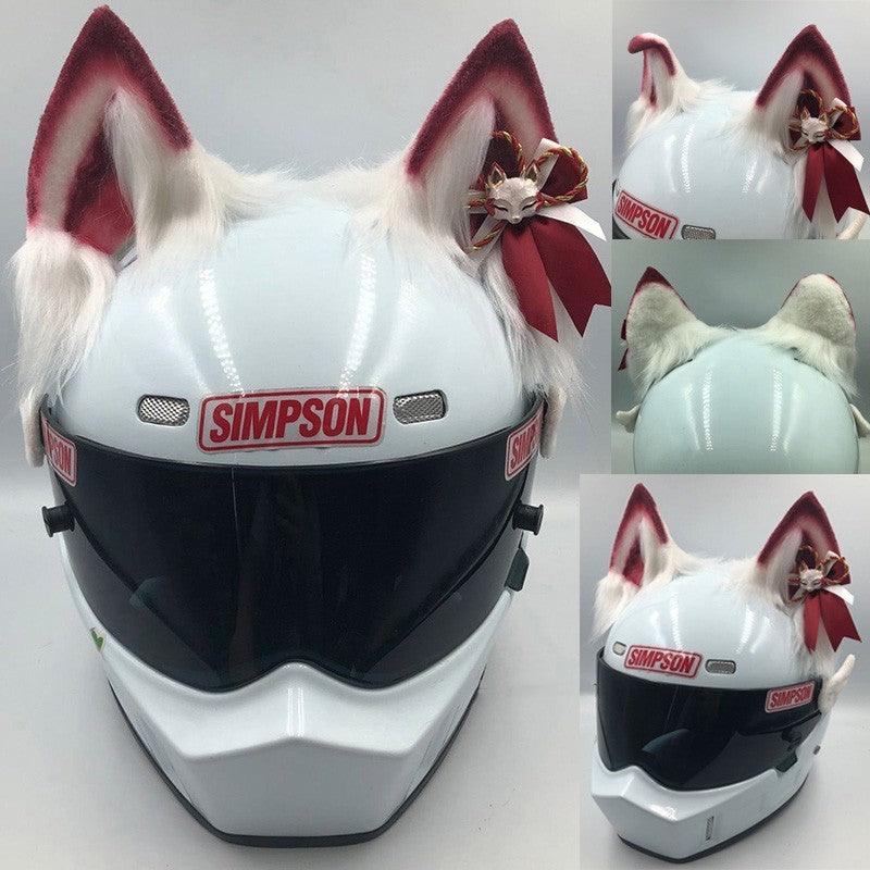Casque Ornements Cat Oreilles Bête Oreilles Moto Vélo électrique Femme