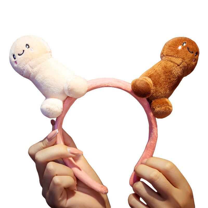 Bande de tête en peluche mignonne et drôle