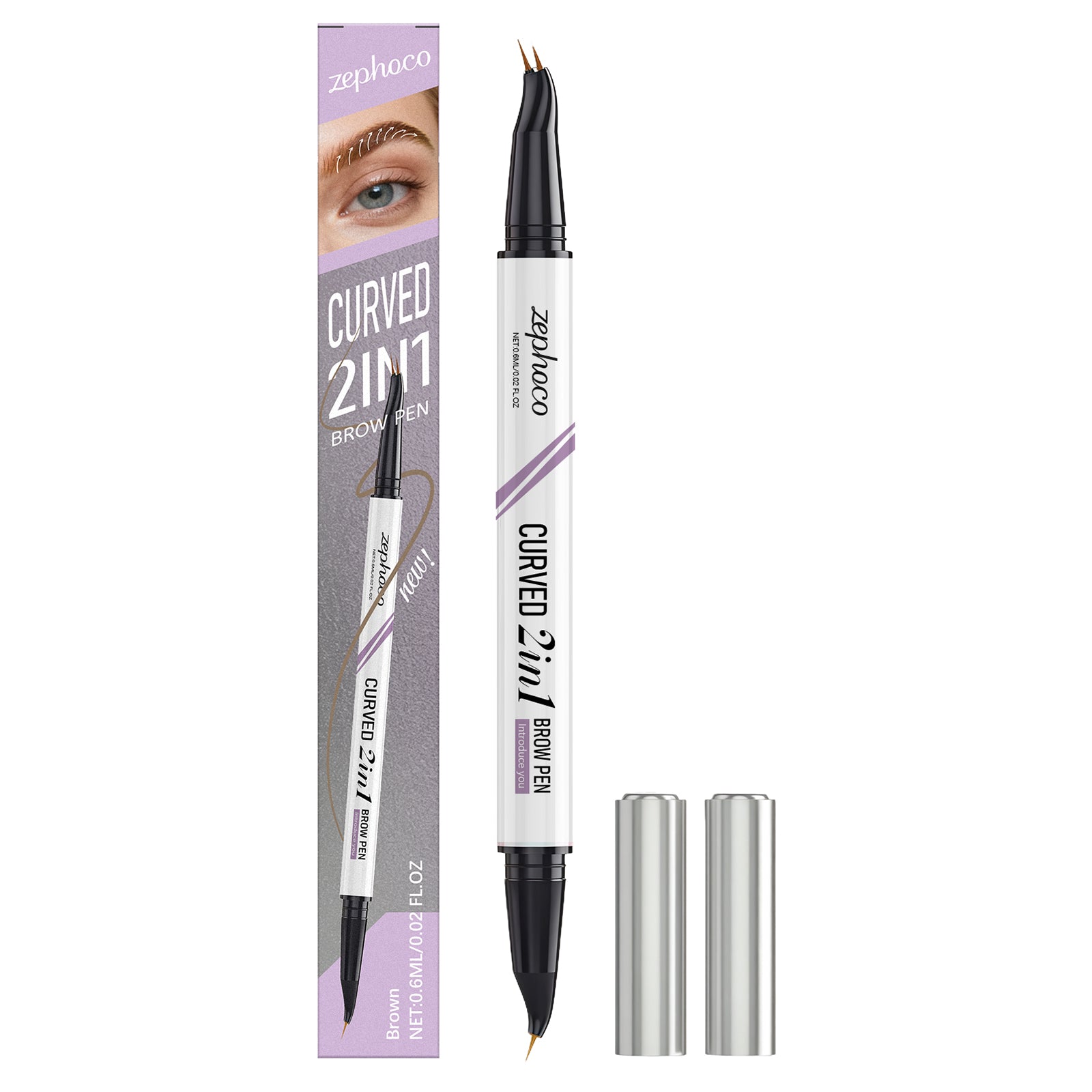 Crayon à sourcils étanche à double extrémité