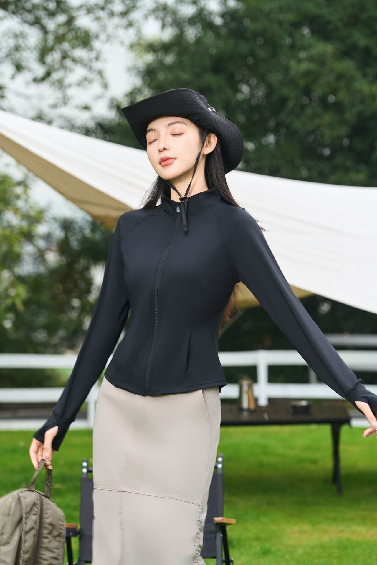 Ice-silk Femmes Summer Respirant Veste légère de protection solaire