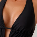 Sexy Hollow-out Col haltère Dentelle-up maillot de bain Bikini