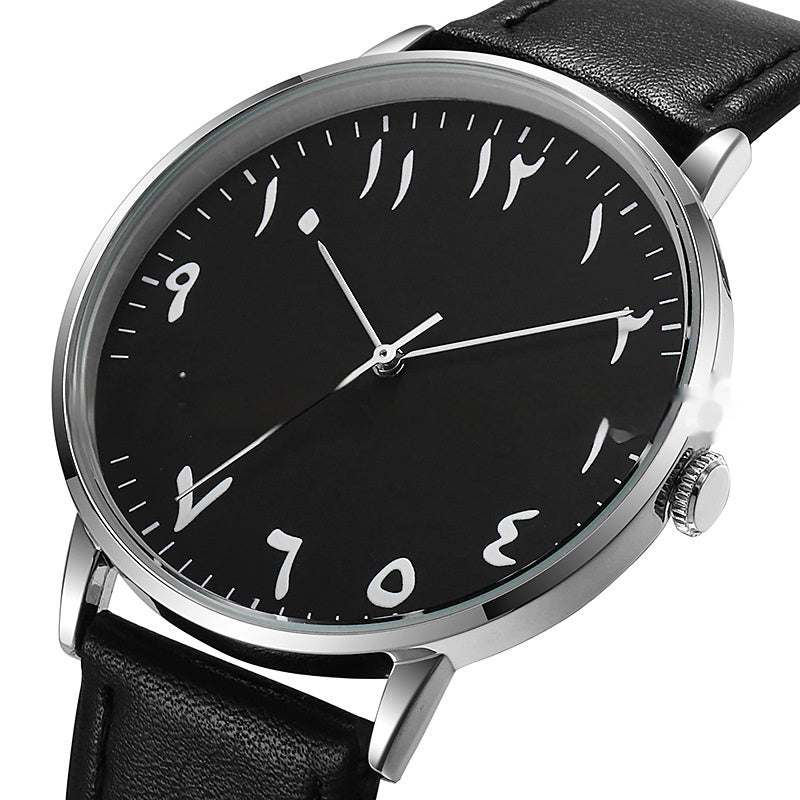 Montre numérique arabe ultra-mince Un Minimalist Vintage Montre unisexe