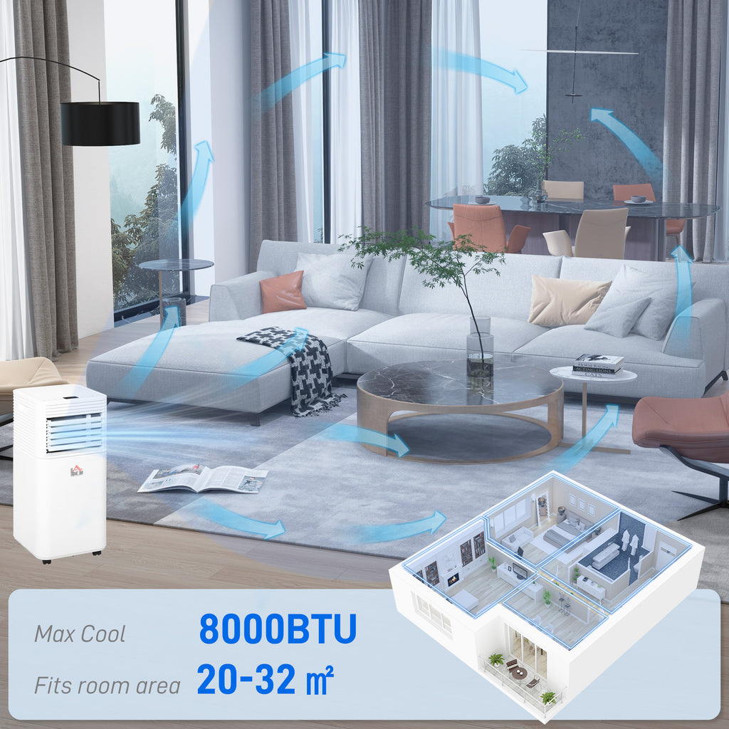 8000 BTU Climatiseur mobile pour refroidissement et déshumidification