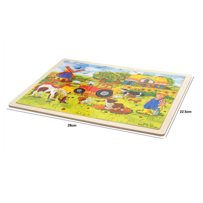 Enfants en bois Enfants Puzzle éducation précoce 60 pièces