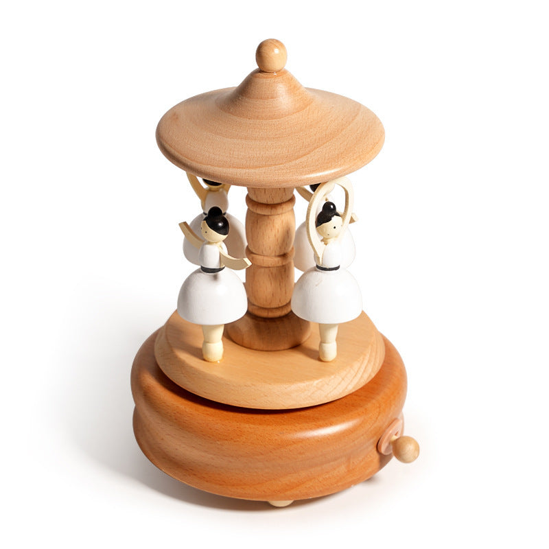 Boîte à musique créative en bois pour décoration maison