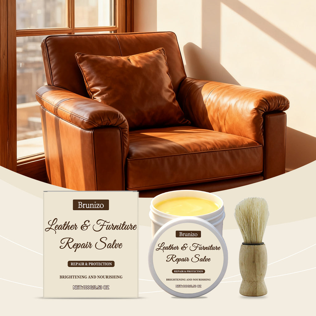 Crème de soins en cuir 1 00g-1 Brush-1box