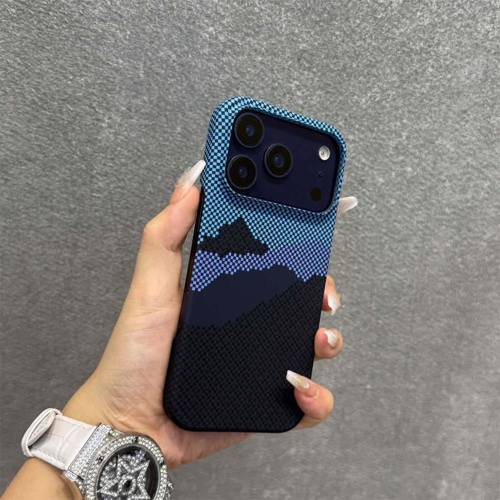 Kevlar modèle de boîtier de téléphone magnétique en fibre de carbone