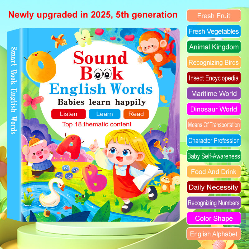 Livre d'histoire audio illustré en anglais pour l'apprentissage des langues naturelles