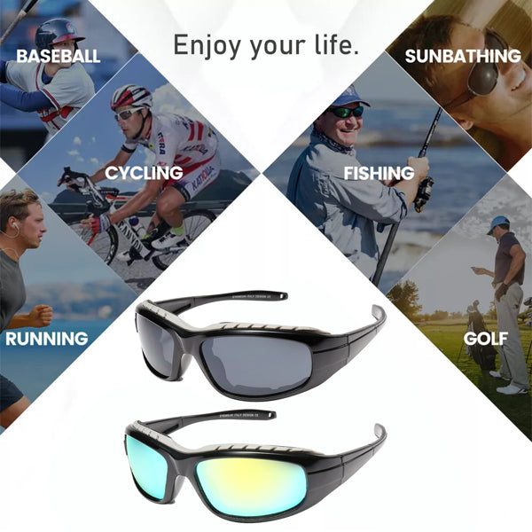 Lunettes de soleil résistantes au vent, 2 paires de lunettes de moto