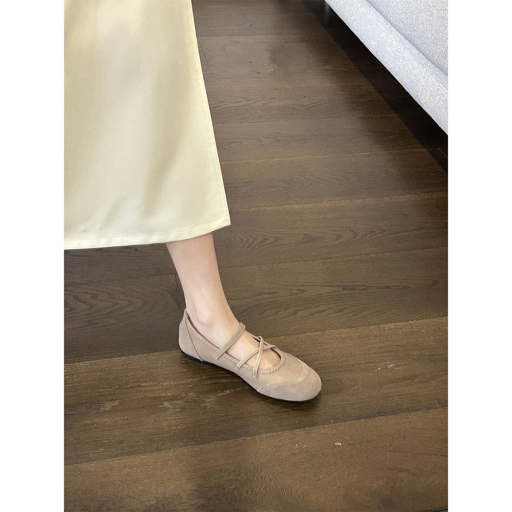 Femmes Française Lady Comme Une Strap Plat Mary Jane Chaussures Élégant Low Cut Soft Semelle Grand-mère Sh