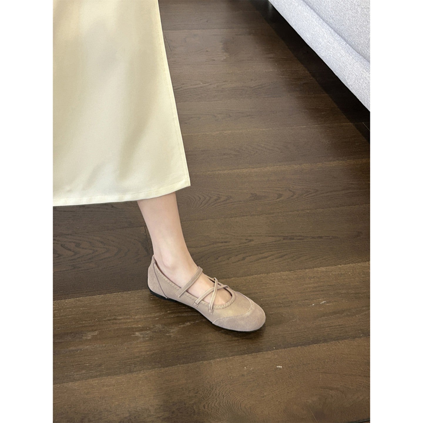 Femmes Française Lady Comme Une Strap Plat Mary Jane Chaussures Élégant Low Cut Soft Semelle Grand-mère Sh