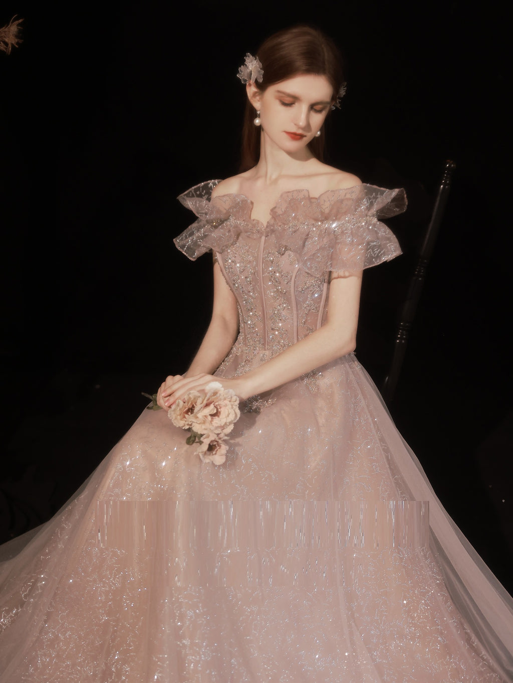 Robe de dîner pour femmes hors épaule