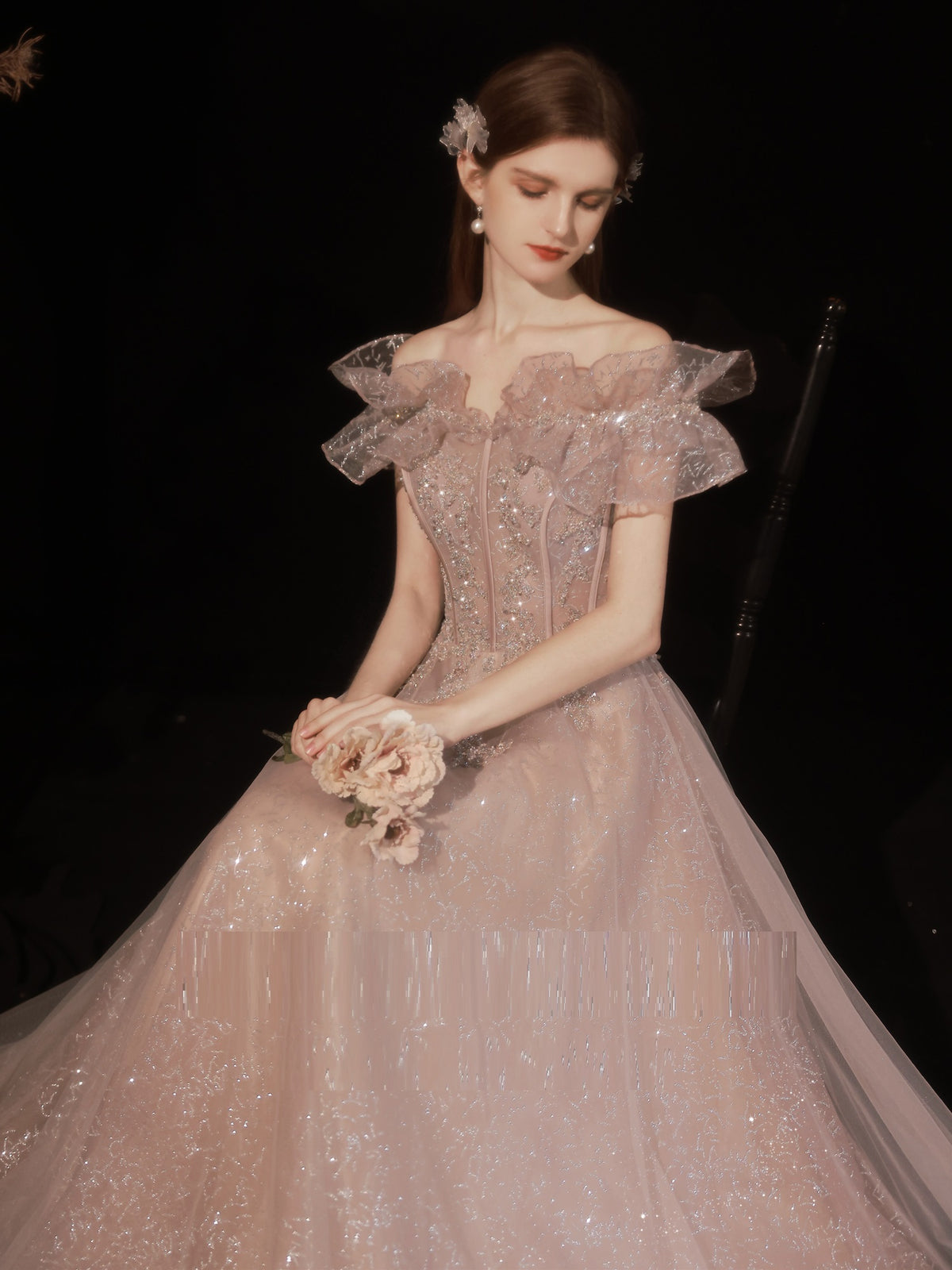 Robe de dîner pour femmes hors épaule
